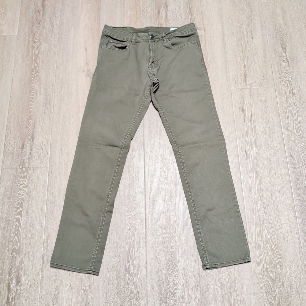 Buffalo David Bitton Archer Slim Stretch Pants Mens 31x30 Olive Green Chino